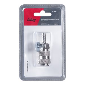 FUBAG Разъемное соединение рапид (муфта), елочка 8мм с обжимным кольцом 11 х 13 мм, блистер 1 шт