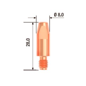 FUBAG Контактный наконечник M6х28 мм ECU D=0.6 мм (10 шт.) в Тюмени фото