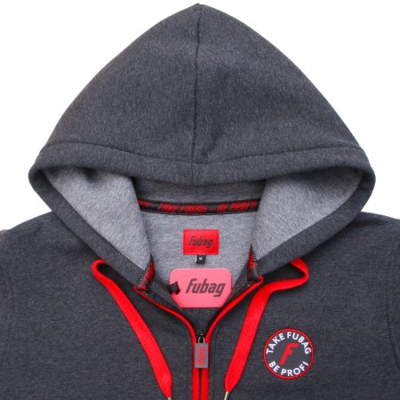 Серо-красная толстовка Fubag с капюшоном  размер XXL в Тюмени фото