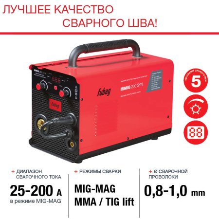 FUBAG Сварочный полуавтомат IRMIG 200 SYN с горелкой 250 А 3 м в комплекте в Тюмени фото