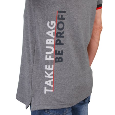Серая рубашка-поло Fubag с красными пуговицами  размер M в Тюмени фото