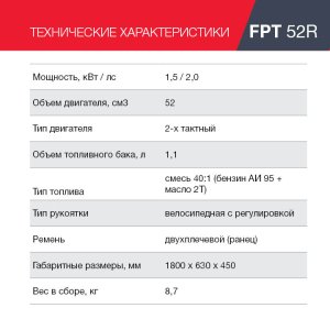 Бензиновый триммер FUBAG FPT 52R в Тюмени фото